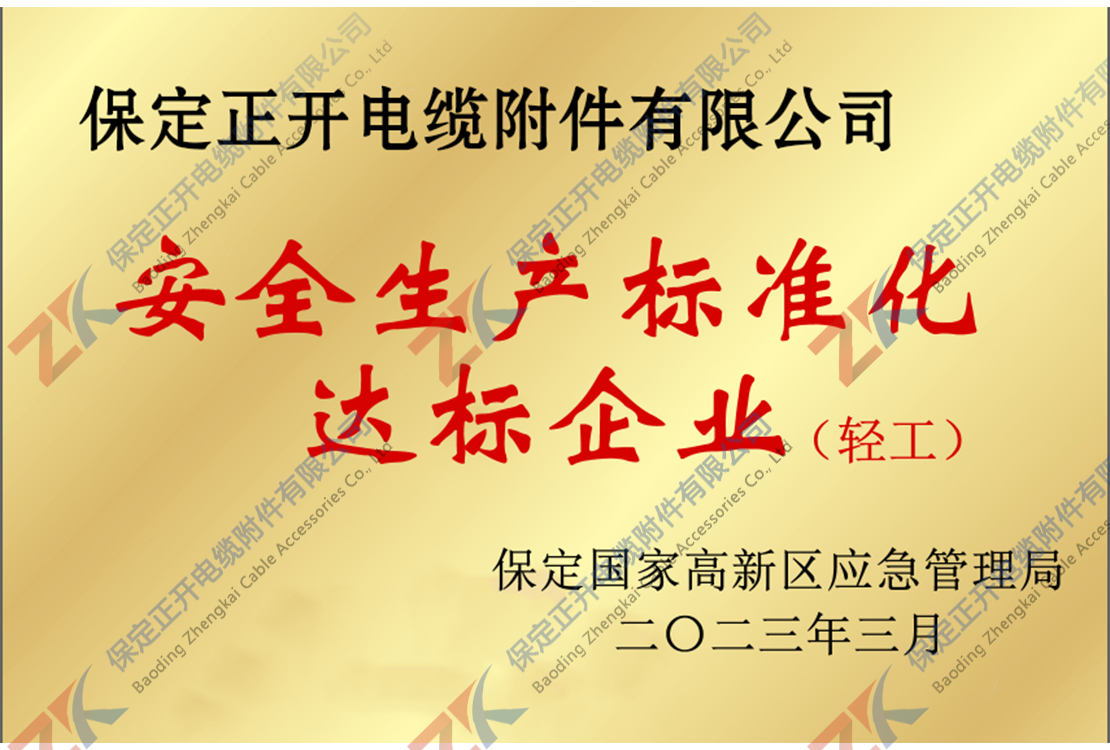 安全生產標準化達標企業